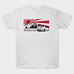 Nissan Skyline r34 GTR White, JDM Car T-Shirt